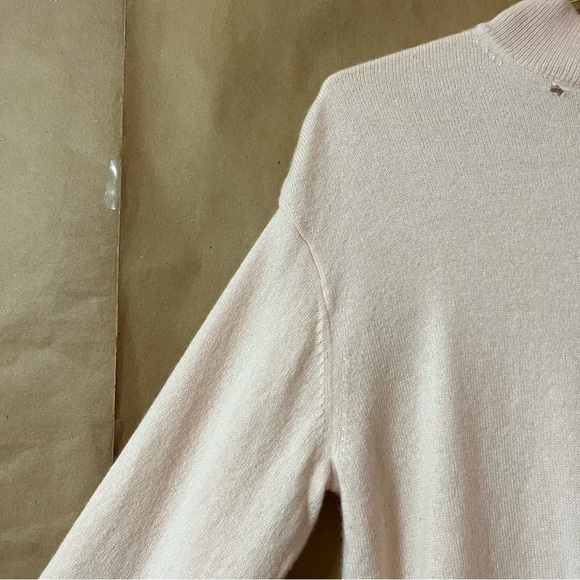 Everlane | Cashmere Crop Mock Neck Sweater Pullover Pink Size XS - Picture 6 of 14